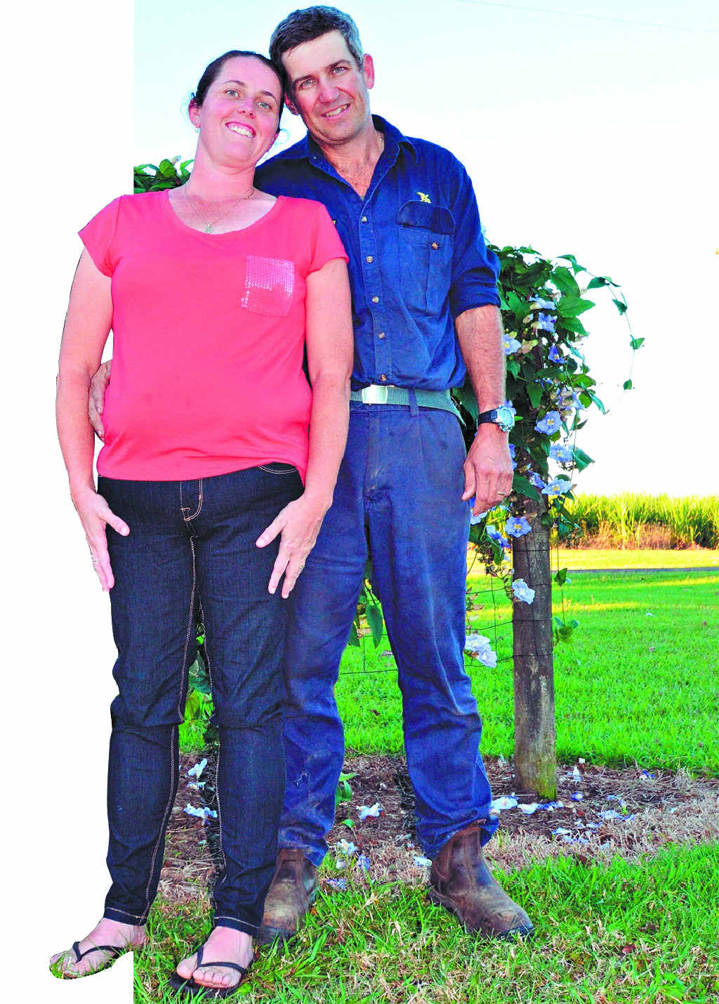 SLIMMING DOWN: Naomi and Scott Robinson, of Woodburn, show off their new looks, and inset, Scott at 120kg and Naomi at 98.6kg. SLIMMING DOWN: Naomi and Scott Robinson, of Woodburn, show off their new looks, and inset, Scott at 120kg and Naomi at 98.6kg.